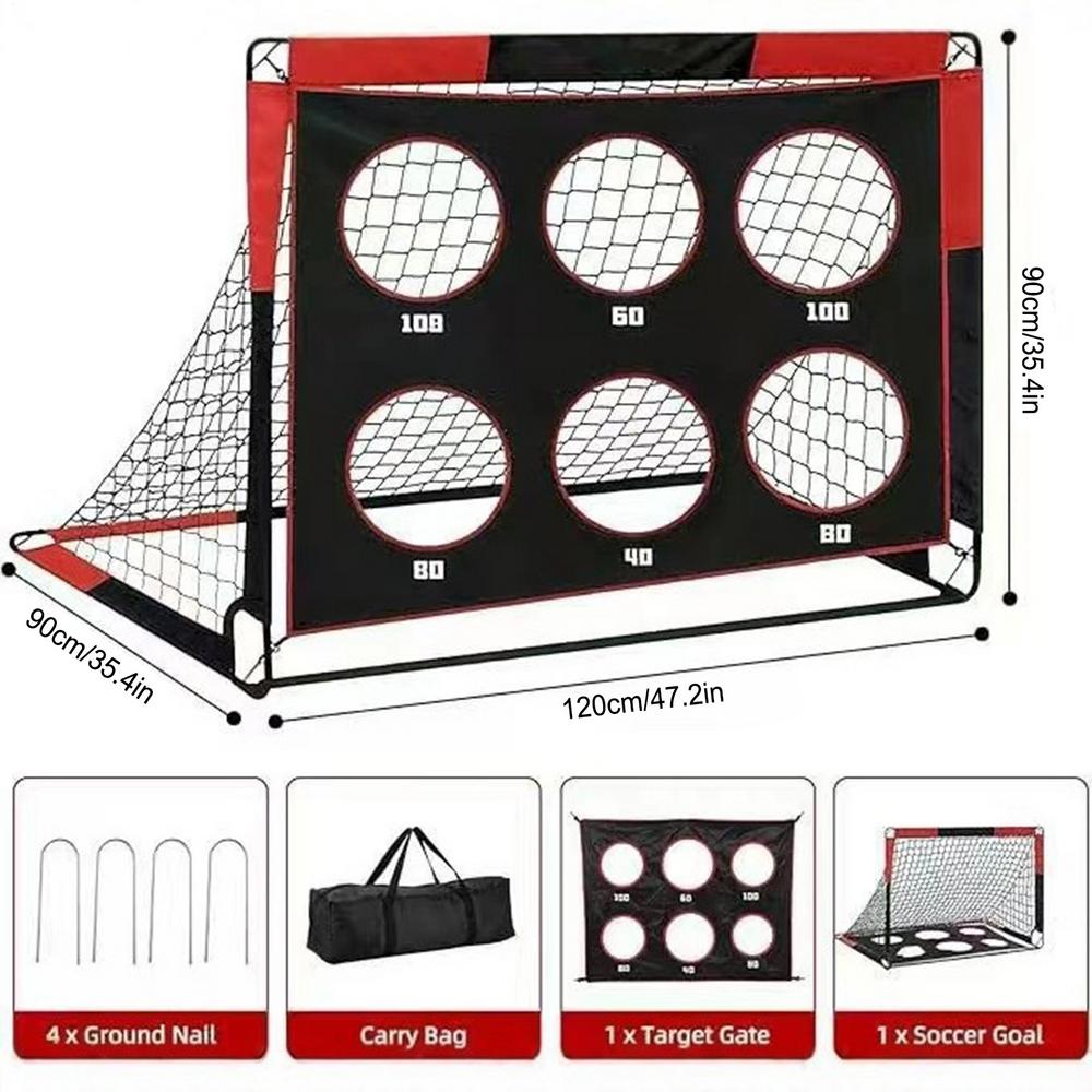 Soccer Goal Pop Design Rectangular Trainer Toy 4 Ft Wide X 3 Ft High Rectangular Folding Portable Backyard Soccer Goals For Kids чёрный