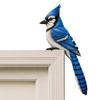 Accents de pièce inspirés par la nature, Décor Topper d'oiseau en bois pour porte, Statuette d'angle de forme adorable, Panneau décoratif en bois fait à la main, Aménagement intérieur de forêt