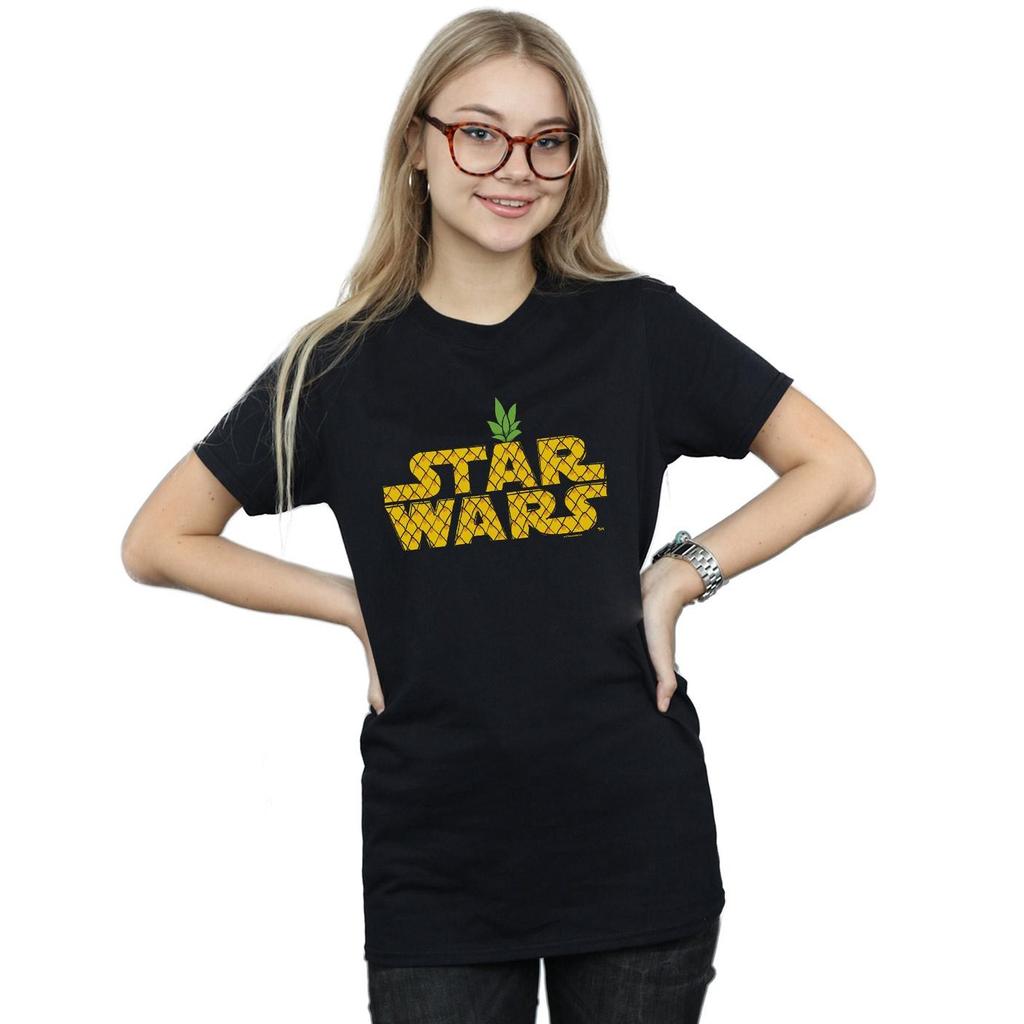 Star Wars Womens/Ladies Pineapple Logo Cotton Boyfriend T-Shirt