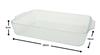 Aderia Cerabake Rectangle Roaster Medium, Heat-Resistant Glass Gratin Dish, 1800ml [Non-Stick, Microwave and Oven Safe, Ceramic Coating] K-9428