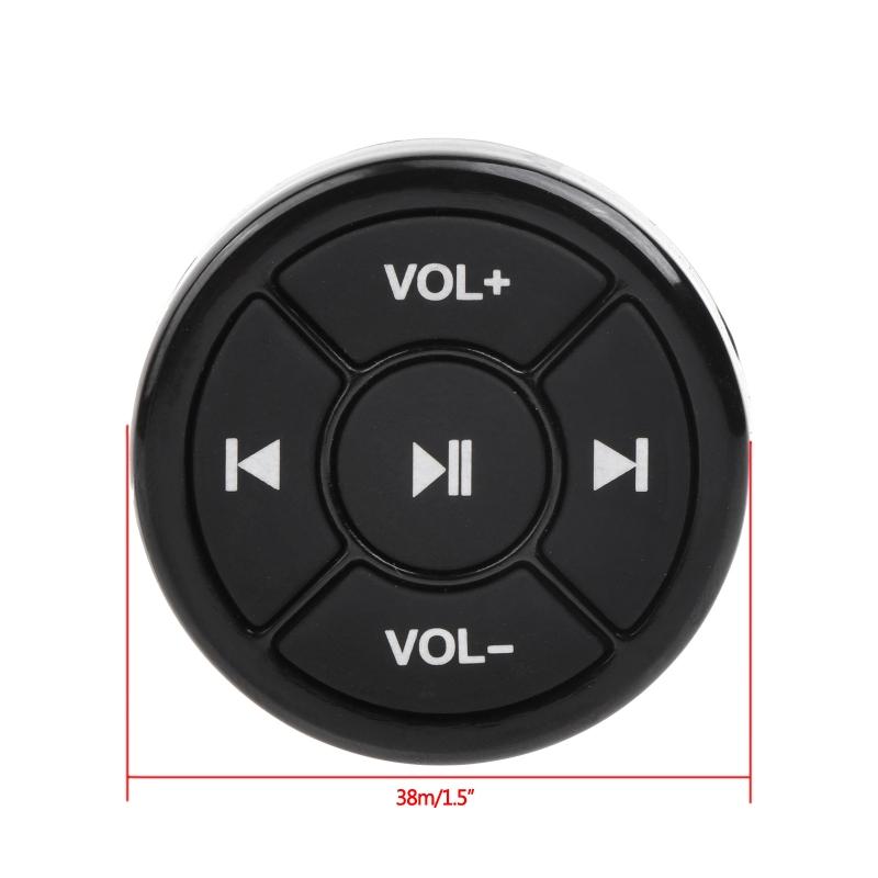 Universal Wireless Multimedia Button Bluetooth-compatible Remote for IOS Android Phone Car Motorcycle with Mount Bracket