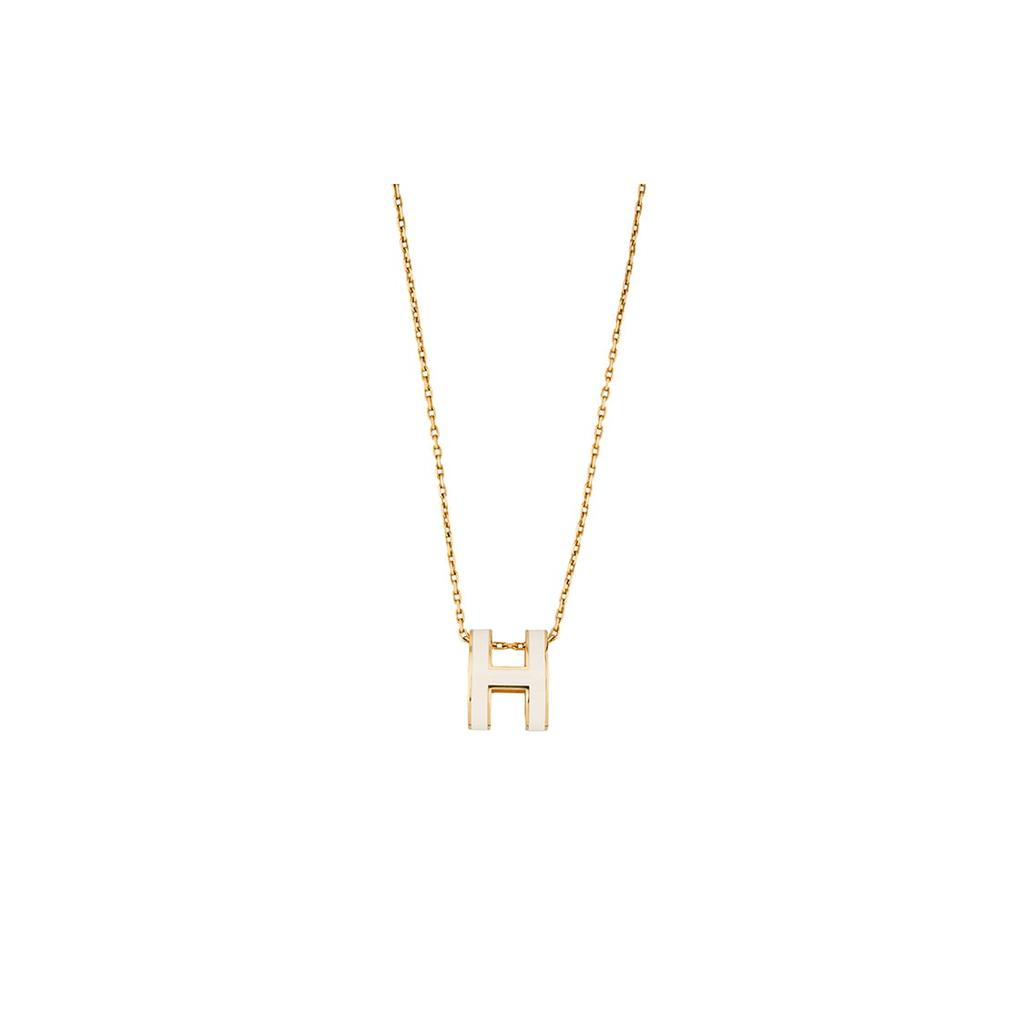 HERMES POP H Titanium Steel Necklaces Women's Gold H147991F-49