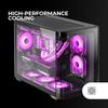 Micro-ATX Gaming Case - Mars Gaming - MC-FusionM - Curved Glass - Liquid Cooling - Dual Chamber