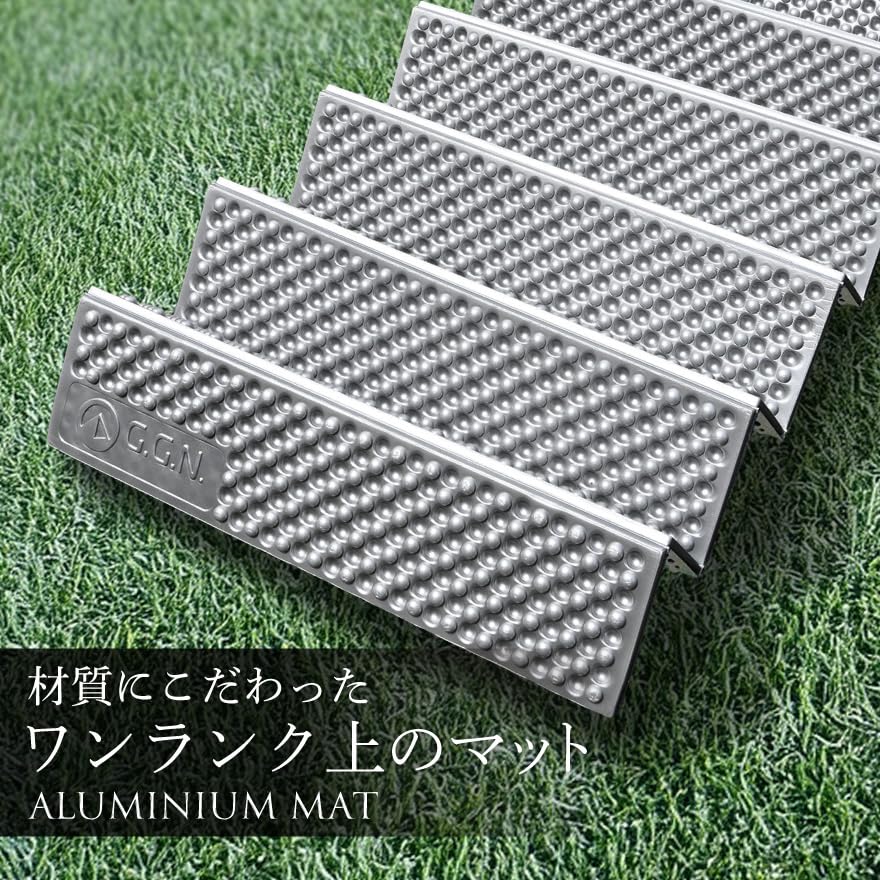 GGN Aluminum Camping Outdoor Mat with Thick Foldable Green Mat, Cushion, High-Density IXPE,