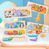 Montessori Holztier- und Obst-Zuordnungs-Puzzlebrett: Lernspielzeug für Babys zur Förderung der Hand-Auge-Koordination.