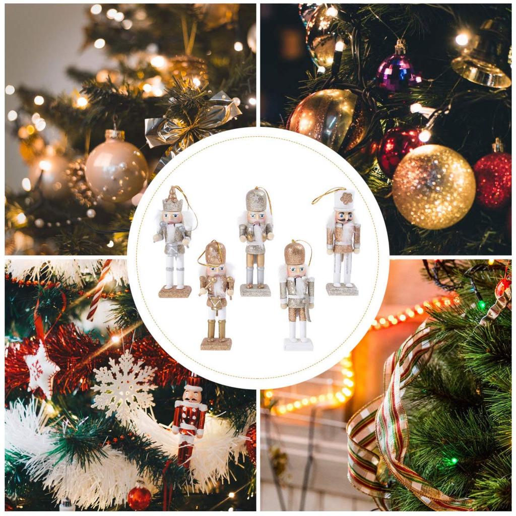 SOLUSTRE Nutcracker Christmas Small Home Christmas Tree Package Random Ornament, 13.5cm, Soldier, Decor, Object, Ornament, Color