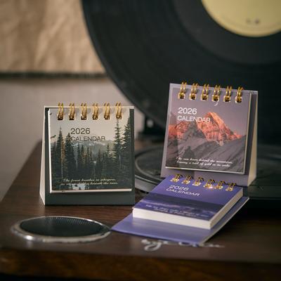 2026  Daydream Starlight Series Mini Desk Calendar - Creative Scenery Desktop Decor Planner & Organizer Gift