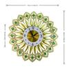 Crystal Leaves Wall Clock None-Ticking Silents Battery Operated Clocks Decorative Wall Clocks for Living Room Decors