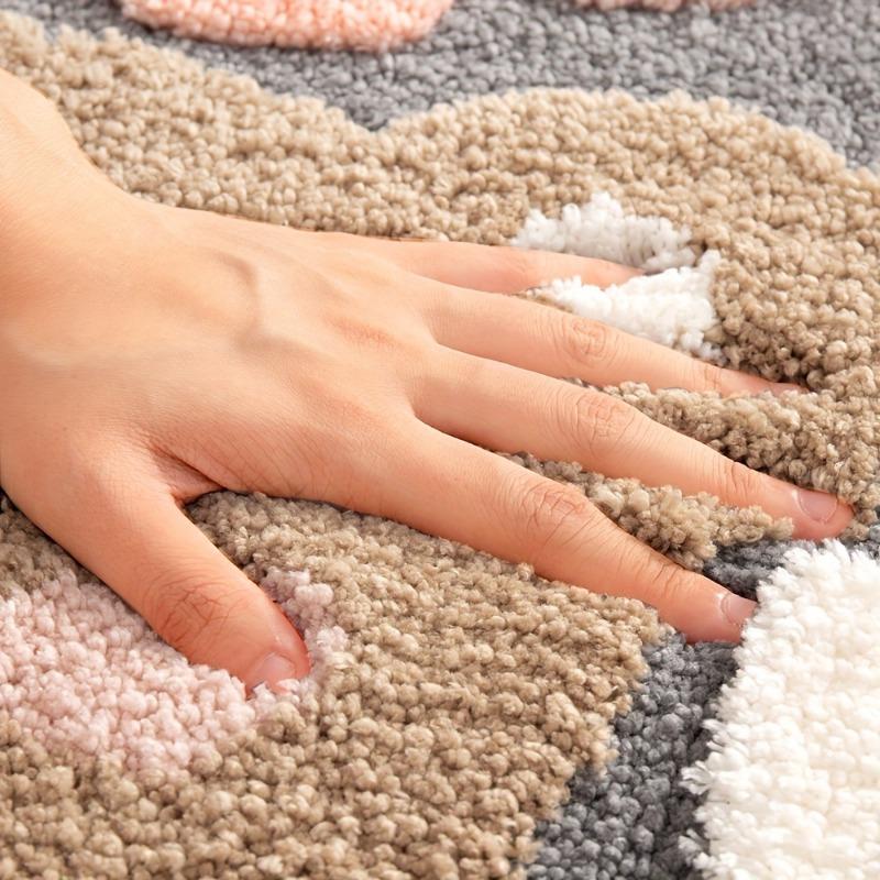 [Soft Absorbent Bath Rug] 1pc Plush Bear Bath Mat, Non-slip & Water-absorbent, for Bath, Sink and Shower; Great Xmas Gift.