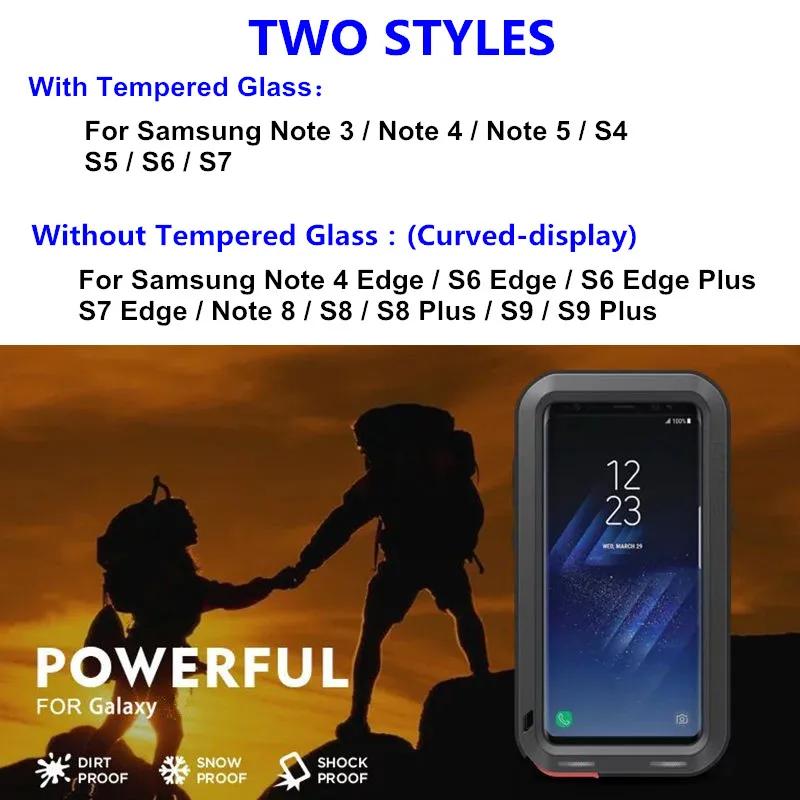Luxury Doom Armor Metal Heavy Duty Protection Case for Samsung Galaxy S7 S8 S9 S10 S20 Plus Note 9 10 Plus Edge Shockproof Cover