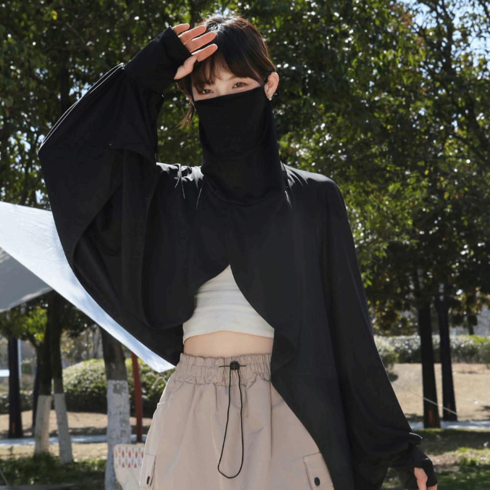 Eisige Seide Sonnenschutz-Umhang 2 in 1 Sommer-Armstulpen UV-Schutz-Umhang für Angeln Laufen