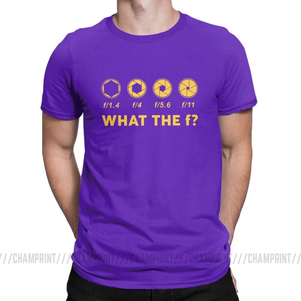 Lustiges Fotografie Blende T-Shirt für Männer Fotograf Was zum Teufel Neuheit Baumwolle T-Shirts Kurzarm