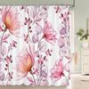 1 pièce Rideau de douche en tissu polyester à motif floral coloré Tissu imperméable Rideau de salle de bain Rideau de séparation anti-moisissure