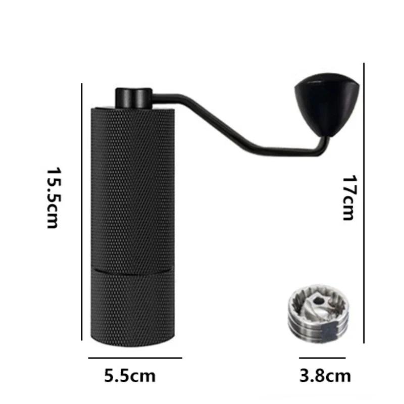 Manual Coffee GrinderS 2C Burr Inside Portable Hand Grinder With Double Bearing Positioning Hand Adjustable
