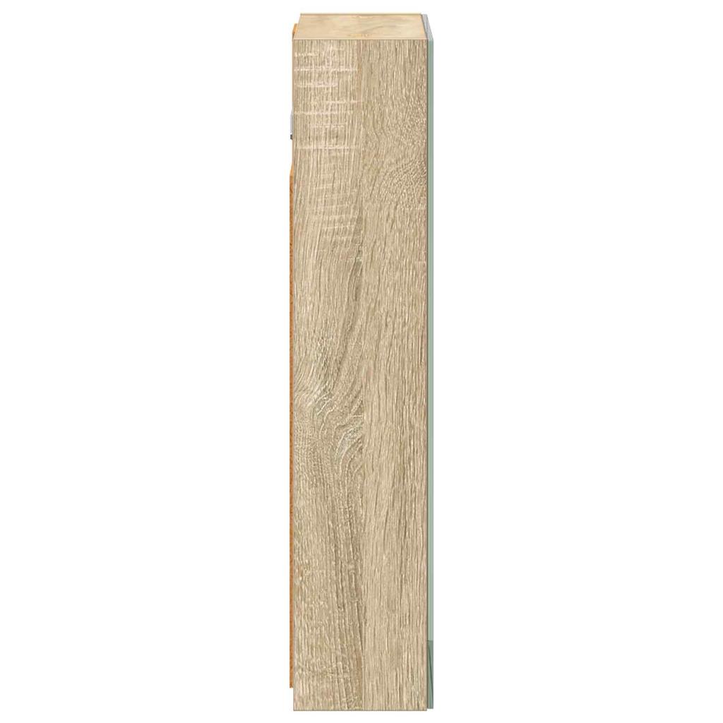 Bathroom Mirror Cabinet with Door Sonoma Oak 30 x 10.5 x 50 cm