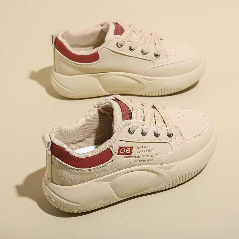 Dicksohlige Weichsohlen Weiße Schuhe für Damen Frühling und Herbst Neue Vielseitige Sneaker Dad Shoes Lässige Sportschuhe