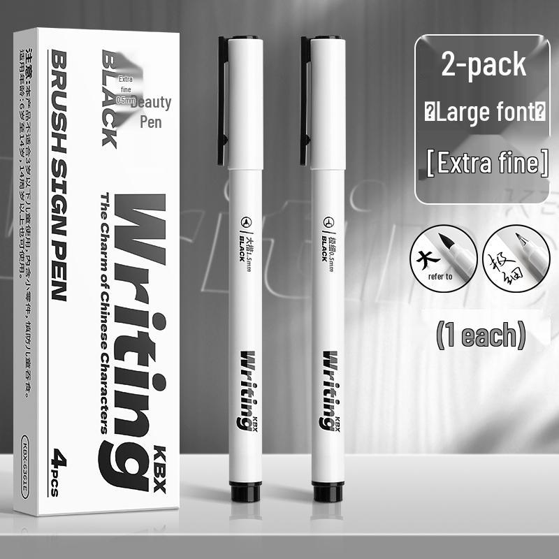 Elegant Calligraphy Brush Pen - Student & Adult Beginner, Fountain Pen Style with Soft Tip for Regular Script