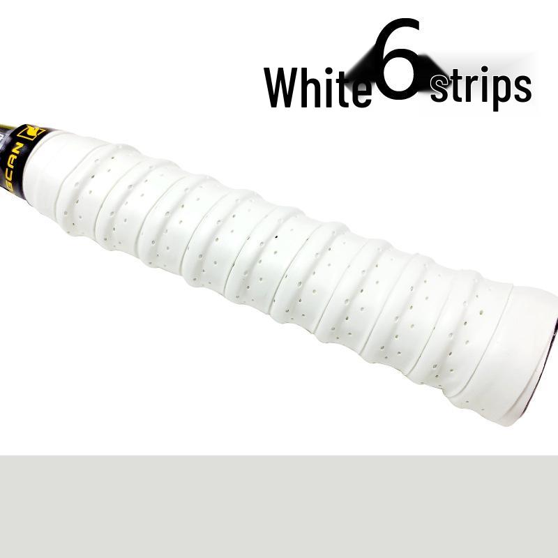 Fangcan Dragon Bone 6-Pack Anti-slip Perforated Badminton Racket Grips with EVA Ridge