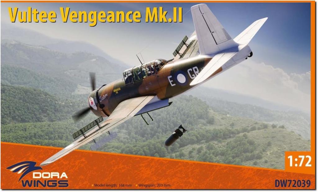 Disegni Australian Vultee Vengeance Kit Modello in Plastica DWS72039 1/72 Mk.II (Aereo)