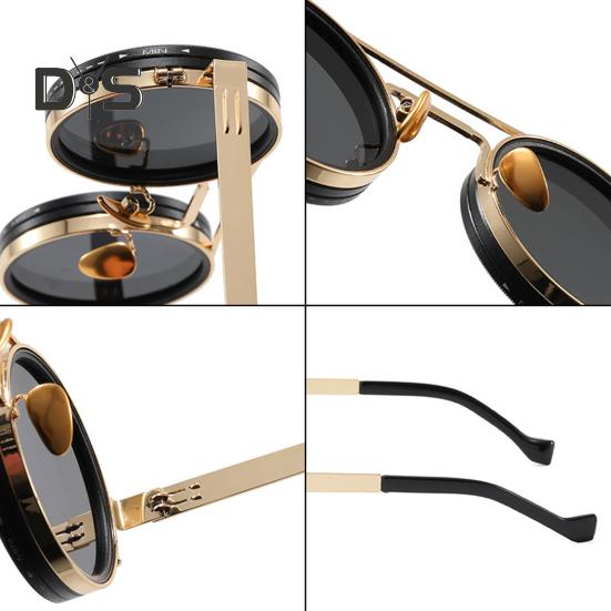 Nastaviteľné tónované slnečné okuliare s 1-9 prevodmi Retro okrúhle polarizované okuliare so šošovkami s ND filtrom pre mužov Rybolov Šoférovanie Pláž Tmavé