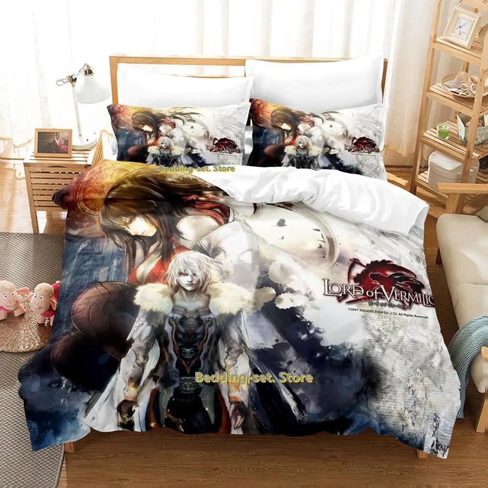 Lord of Vermillion Bettwäsche-Set Einzelbett Twin Full Queen King Size Anime Bettbezug für Schlafzimmer von Erwachsenen und Kindern