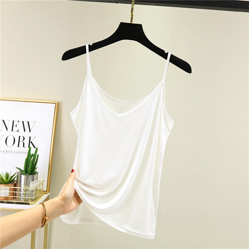 Women's Modal V-Neck Sleeveless Suspenders Spring/Summer Tank Top