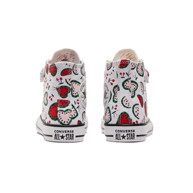 Converse All Star 1V Fruit Print High Top Kids Canvas Shoes Kids Sneakers White Red Green A02604C