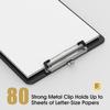 Plastic Clipboards, A4 Black Clip Board 8.5x11 for Classroom, Students, Kid, Woman, Size 9" x 12.5" with Low Profile Clip, Office & School Supply