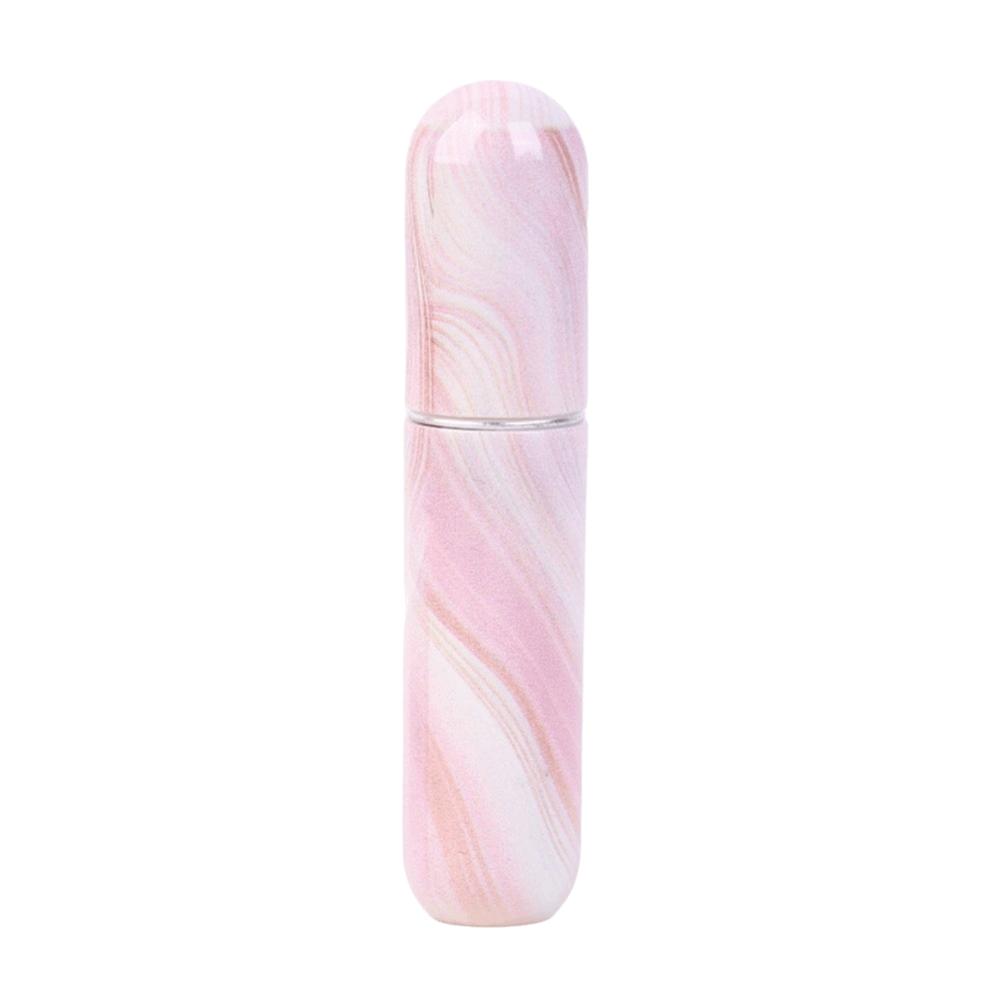 Marble Pattern Spray Rotating Bottle Empty Cosmetic Liquid Container  for Women Girls розовый