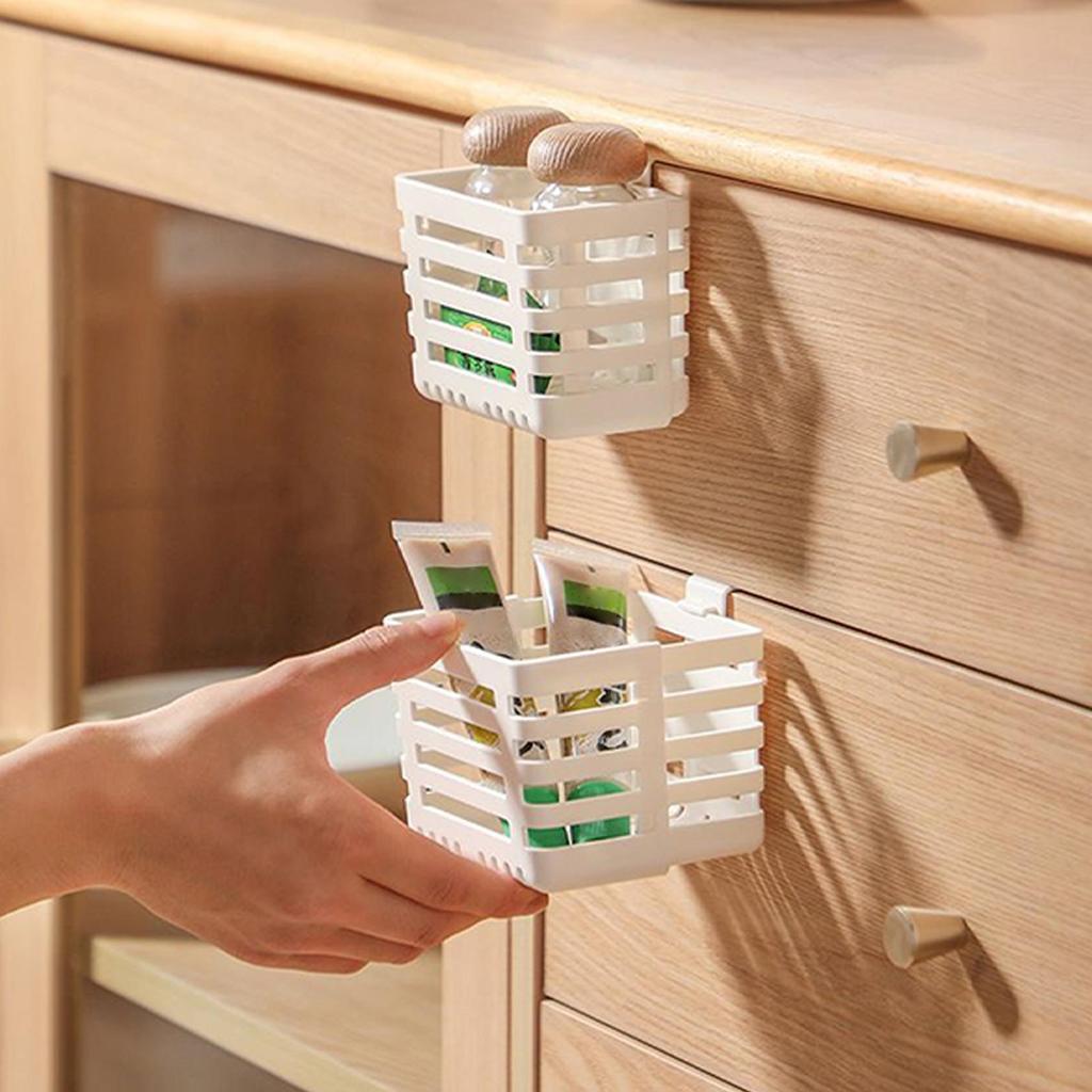 Wall Basket 2 Pieces Extendable Baskets For Kitchen Hollow Portable Organizer For Shower Railing Refrigerator Door Kitchen