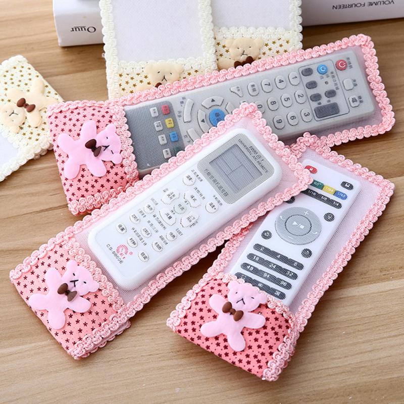 Universal Remote Control Cover Cartoon Bear Lace Tv / Air Conditioning Remote Case