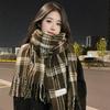 Plaid Imitation Cashmere Tassel Scarf Women's Winter Warmth All-match Shawl Dual-use Student Couple Scarf
