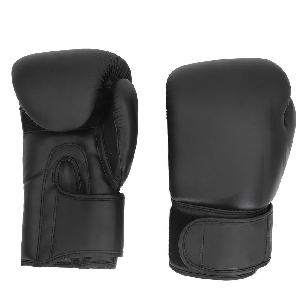 Boxing Gloves Frosted Black 12oz PU Adjustable Breathable Ergonomic Punching Bag Gloves for Training Workout