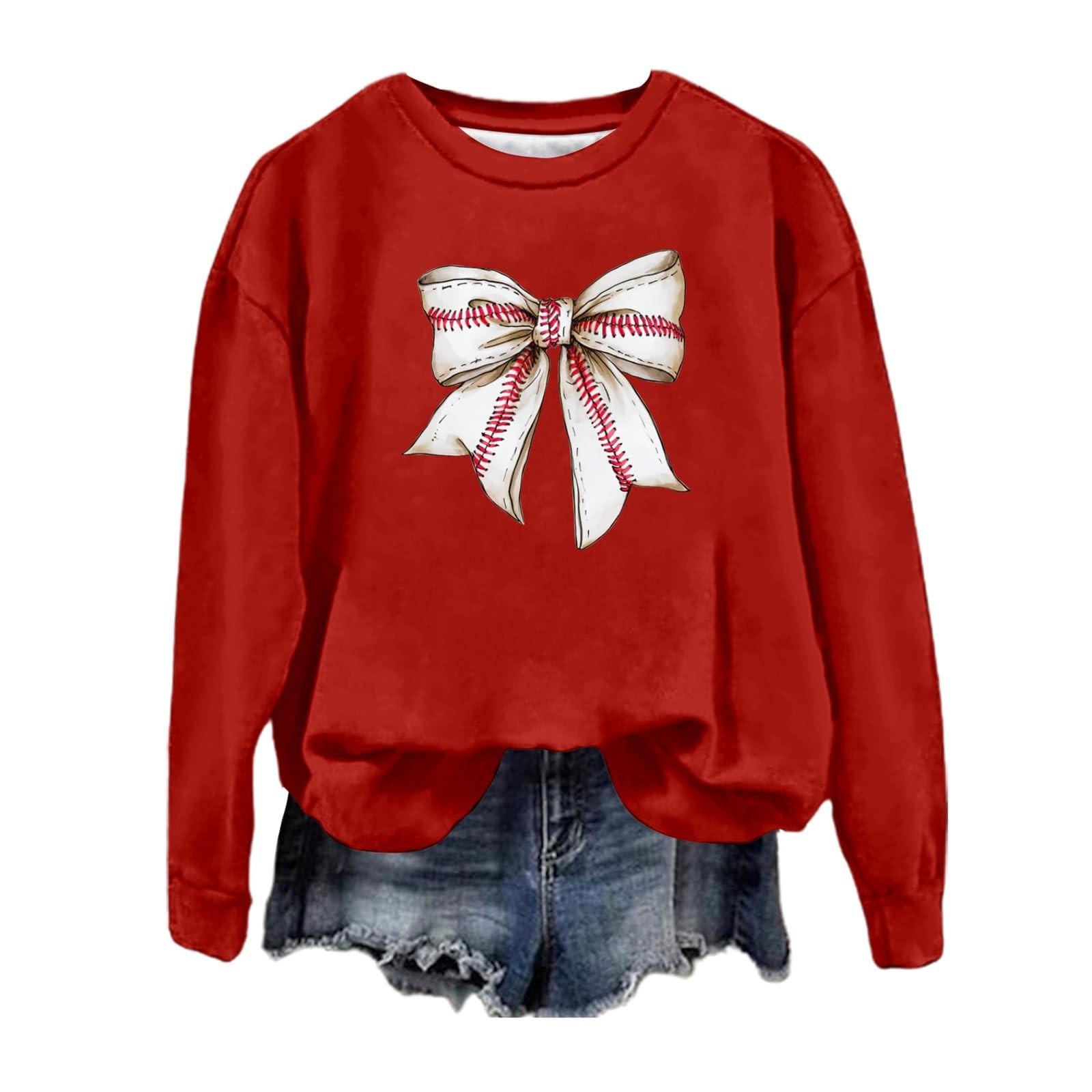 

Женская мода повседневная блузка с длинными рукавами и цветочным принтом, с круглым вырезом XL красный