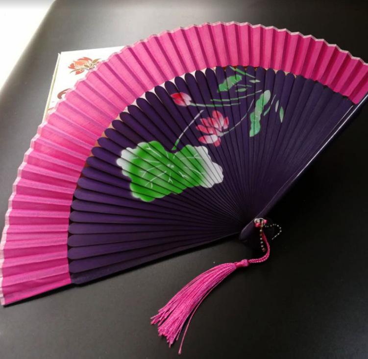 Evantai pliabil din bambus în stil chinezesc pentru Hanfu sau dans