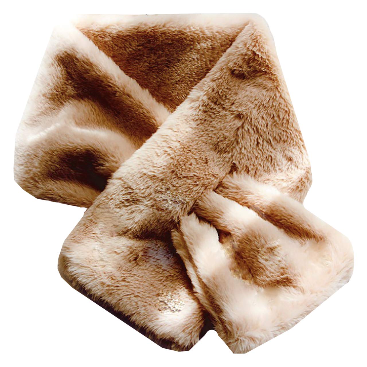 

WHITE FANG Women s Fluffy Scarf/Snood for Fall/Winter, Warm, Casual, Cute, and Stylish, Model MA019 (04: Brown)