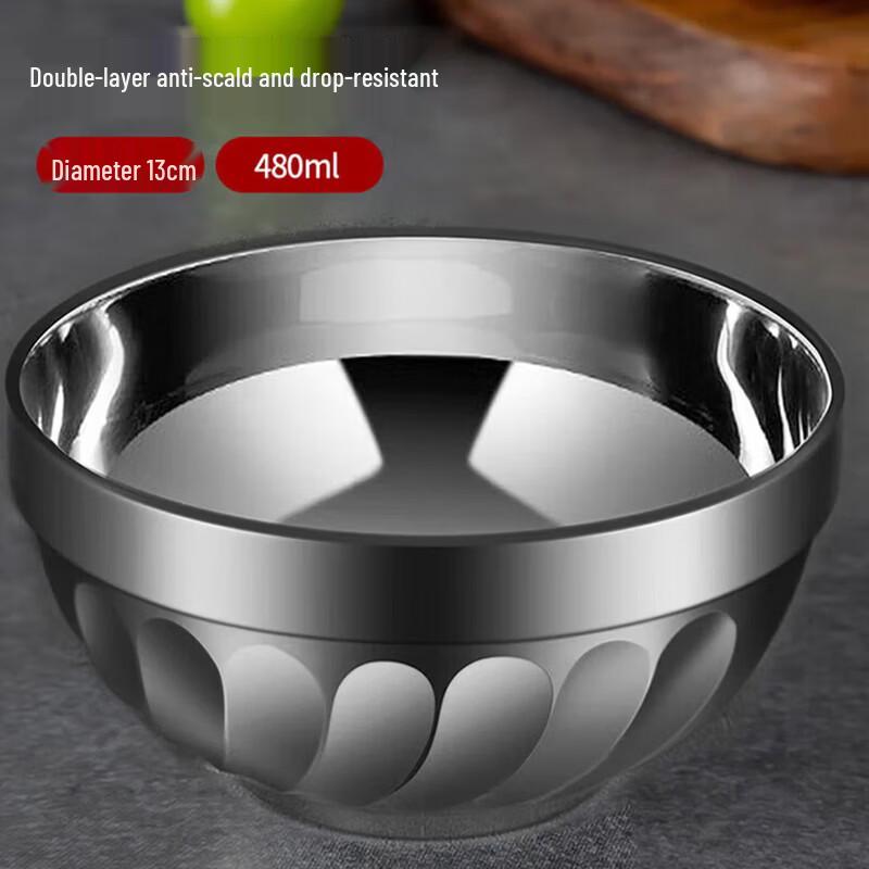 

MAXCOOK 304 Stainless Steel Double-Layer Insulated Bowl Set