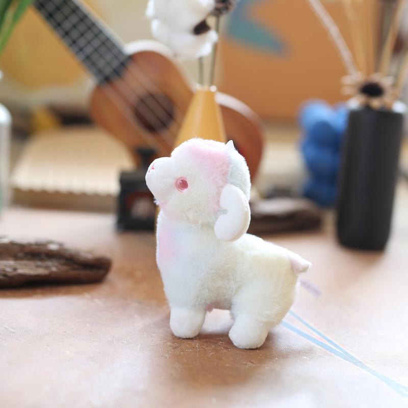 

Delightful Lamb Mini Plush Keychain Soft Pp Cotton Sheep Decoration Bag розовый