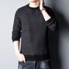 Rundhals-Pullover für Herren, neuer Trend zu lockeren Oberteilen, gestreiftes Jacquard-Strick-Bottom-Hemd für Herren im Herbst und Winter