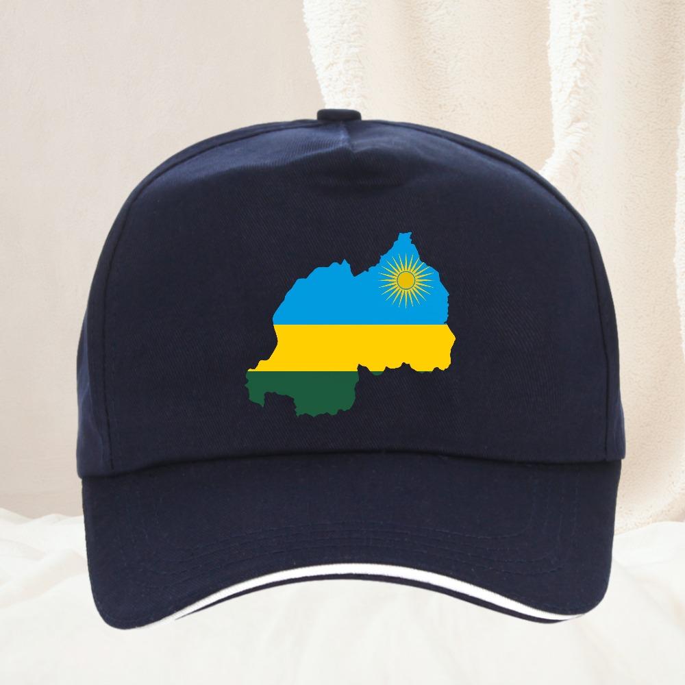 Rwanda Map Flag Baseball Cap Cool Summer Unisex Versatile Outdoor Sun Protection Hats Adjustable Snapback Hat Gorras