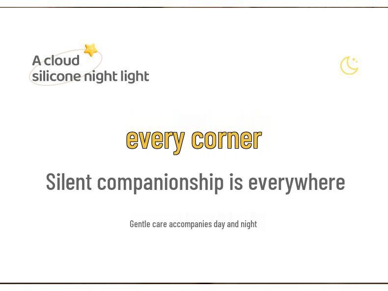 Cloud Silicone Night Light: Cute Bedside Lamp & Sleep Companion Gift for Kids