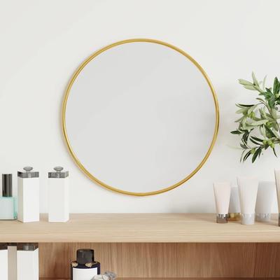 Vidaxl Wall Mirror, Gold, Ø 30 Cm, Round