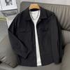 Lapel Shirt Jacket Spring and Autumn Thin Loose Trendy Simple Work Jacket Men's Autumn Tops