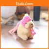 Capybara Pink Plush Keychain Toy With Watermelon Pattern Kid Collectors Doll