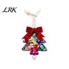 Festive Christmas Tree Ornaments Sequined Curtain Tieback, Sparkling Holder with Bedroom Window Treatment Hardware Bow, Decorative Drapery Holdback