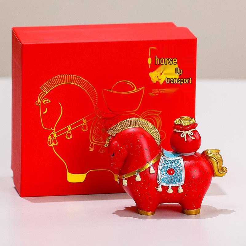 Year of the Horse Zodiac Gift Set: Contemporary Horse Ornament Souvenir