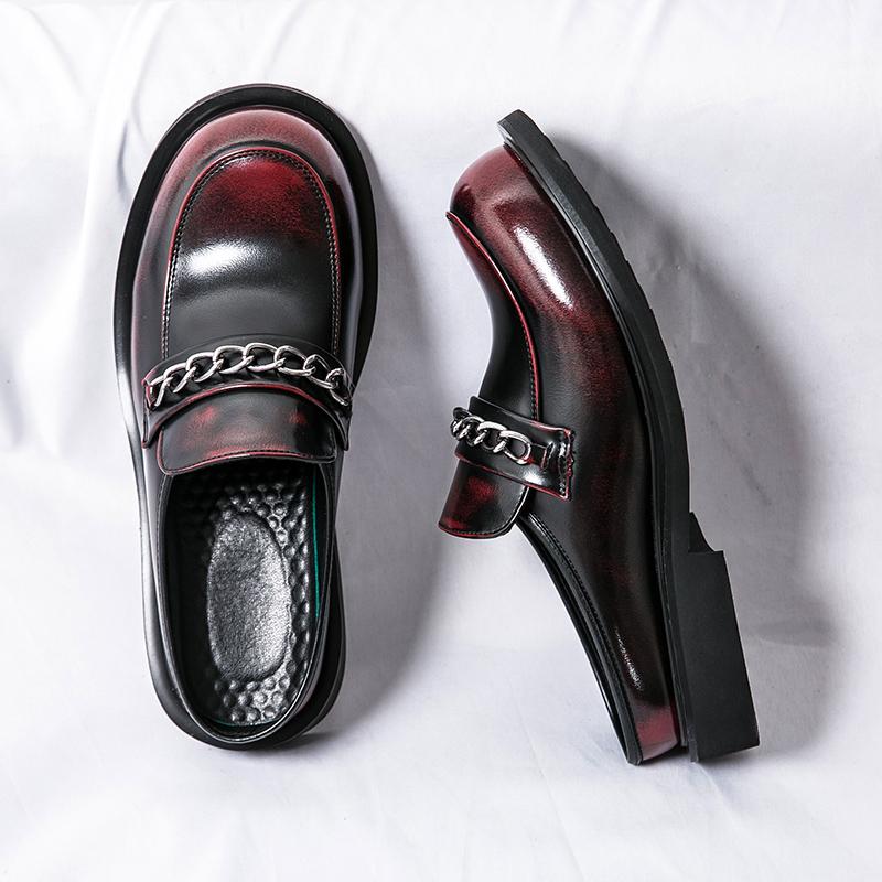 Men's Loafers Luxury Brand Leather Dress Shoes Breathable Slip-On Solid Formal Casual Shoes Handmade Designer Men Shoes Mocassin