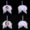 Sublimation Blank Feather Angel Wing Ornament With Blank Photo Print Area For Xmas Decor Memorial Gifts