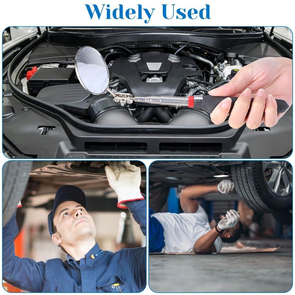 High-definition Inspection Mirror Adjustable Flexible 360 Swivel Telescopic Mirror Round 82/50mm Endoscope Mirror Auto Repair