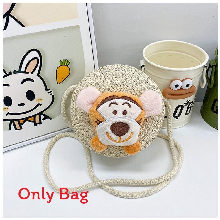 Tigger Doll Cartoon Woven Kids Crossbody Bag Playful Design Use Toddler